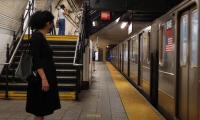 Wafaa El-Sadr on the New York City subway.
